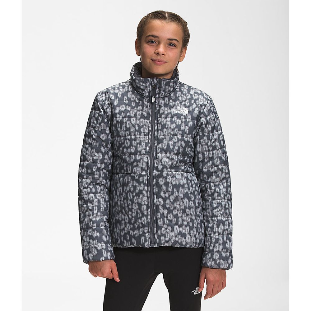 The North Face Jackets Girls Australia - The North Face Printed Reversible Mossbud Swirl Grey Leopar